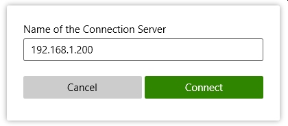 Horizon View Client - Add New Connection Server
